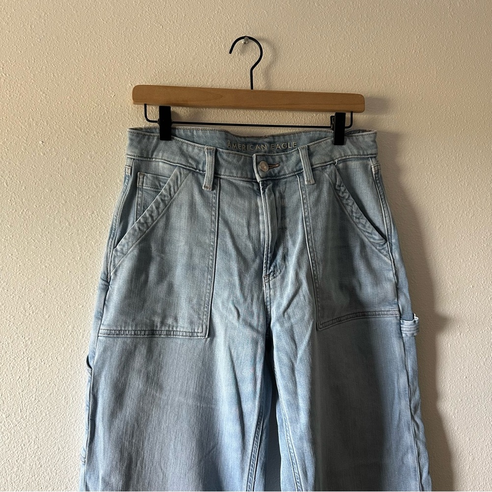 American Eagle Super High Rise Baggy Wide Leg 6 Regular - Picture 5 of 9